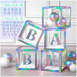 30cm Transparent Letter Balloon Silver Custom Box Baby Shower Girl Birthday Party Decoration Kids Wedding Birthday Balloon DIY