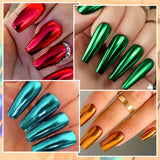 Popxstar 8 Colors Mirror Gel Nail Polish Long-lasting Quick-drying Metallic Gold Silver Red Semi Permanent Varnish Nail Art