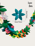 Popxstar 3m Hawaiian Party Paper Flower Banner Garland 3D Festival Party Banner Summer Tropical Party Hawaii Luau Wedding Decoration