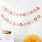 Popxstar 2PCS Gradual Daisy Flowers Pull Flowers Birthday Party Scene Decoration Pull Flag