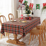 Popxstar tablescape ideas Christmas Tablecloth Green Plaid Photo Atmosphere Resort Home Textile New Year table cover for Family Gathering Restaurant