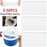 Popxstar 5-50pcs Pool Skimmer Socks Elastic Nylon Mesh Design Pond Debris Leaves Filters Basket Skimmers Swimming Pool Clean Accessories