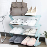 Popxstar 1 set - Household Simple Multi-layer Space-saving X-shaped Shoe Rack Multi-functional Assembly Shoe Cabinet Dust-proof Storage R