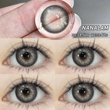 Popxstar 1pair Eye Contacts Lense Color Contact Lenses for Eyes Natural Gray Contact Lens Yearly Fashion Beauty Makeup EyeLenses