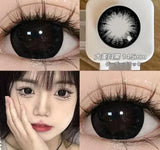 Popxstar 15mm Big Diameter Black Lenses 14.5mm Lenses Colored Contact Lenses for Eyes Big Eye Lenses Natural Look Lenses