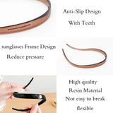 Popxstar New Trendy Sunglasses Frame Shape Acrylic Hairbands For Women Toothed Headband Anti-slip Hair Hoop Fashion Hair Accessories