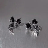 Popxstar Korean Bowknot Zircon Stud Earrings for Women Trendy Cute Pink Crystal Earrings Personality Y2k Earring Girl Party Jewelry Gifts