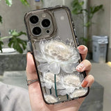 Popxstar Rose Flower Phone Case For iPhone 14 Pro Case for iPhone 11 16 Pro 13 12 15 Pro Max XR XS X 7 8 SE Soft Shockproof Clear Cover