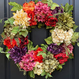 Popxstar spring decor Valentine Rose Wreath Spring Wreath Valentine Wreath 15.7 Inch Floral Wreath With Rose Front Door Sign Door Wreath Artificial