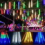 Popxstar 30cm /50cm Waterproof Meteor Shower Rain 8 Tube LED String Lights For Outdoor Holiday Christmas Decoration Tree EU/US/AU/UK Plug