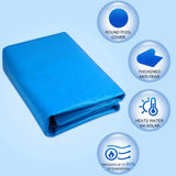 Popxstar Swimming Pool Cover Round Summer Waterproof Pool Tub Dustproof Covers Outdoor Garden PE Film Blanket Accessory Pool Cover