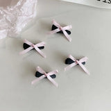 Popxstar 1Pc New Sweet Bowknot Hair Clips Hair Accessories Fairy Bow Hairpin Headwear Mini Ribbon Barrette Girls Cute Bowknot Hairpin DIY