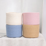 Popxstar Handmade Woven Cotton Rope Storage Basket Cosmetics Jewelry Desktop Storaging Keys Snacks Box Sundries Organizer