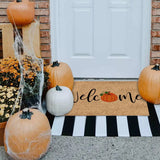 Popxstar 1 PCS Autumn Welcome Door Mat Pumpkin Floor Mat Fall Seasonal Thanksgiving High Quality Halloween Indoor Plush Area Rugs