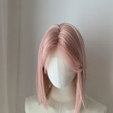 Popxstar Pink Wig for Women Long Wavy Cosplay Wigs Natural Soft Sweet Synthetic Wig for Daily Use School Life Lolita Wig Pink