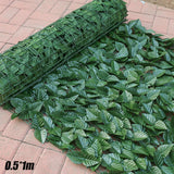 Popxstar Garden Plant Fence Artificial Faux Green Leaf Privacy Screen Panels Rattan Outdoor Hedge Garden Home Decora 0.5X1M