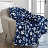 Popxstar Christmas Throw Blanket,Flannel Snowflake Gingerbread Xmas Fleece Blanket,Winter Warm Soft Plush Blanket For Couch Sofa Bed