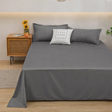 Popxstar 1 pc Bed Flat Sheet for Double Bed Plain Solid Color Top Sheets Single/Queen/King Flat Bedsheets Soft Home Bed Linen Sheets