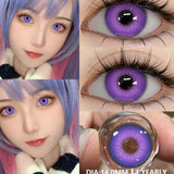 Popxstar 1 Pair Fashion Pink Cosplay Anime Lenses Color Contact Lenses for Eyes Cosmetics Purple Lenses Yearly Eye Contact Lens