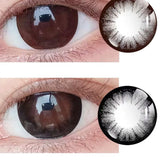 Popxstar 2Pcs Nature Contact Lenses for Eyes New Arrivals Myopia Prescription Black Eyes Color Lenses Diameter 14.5mm Beauty Pupil