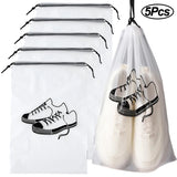 Popxstar 1/2/5Pcs Transparent Shoes Storage Bag Portable Travel Packing Drawstring Pouch Waterproof Dust-proof Bags Home Shoes Organizer