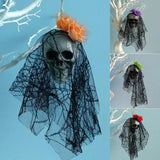 Popxstar Halloween Skull Hanging Ornaments Foam Skull Bride Clothes Bone Head Scene Layout Props Home Decorations Festival Party Supplies