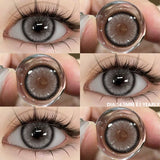 Popxstar Colored Contact Lenses 1pair Natural Eye Lens Blue Eye Lenses Brown Lenses Gray Pupils Yearly Cosmetic Green Contacts