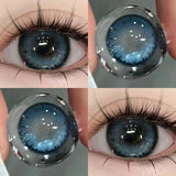 Popxstar 1Pair Blue Green Colour Contacts Lenses  Prescription Myopia Gray Eye Lenses Beauty Pupil Makeup Soft Lenses