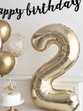 Popxstar 1pc 40inch Platinum Colour Number Balloons Figure Helium Balloon Digit Globos Birthday Party Decorations Baby Shower