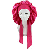Popxstar Women Satin Solid  Night Sleep Cap Hair Care Bonnet Nightcap For Women Men Unisex  Bonnet De Nuit Shower Turban