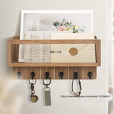 Popxstar Key Holder Mail Organizer Wall Mount Key and Mail Holder Key Rack for Kitchen Living Room Mudroom Office