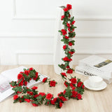 Popxstar spring decor 8.2 FT Artificial Flower Plants 45 Head Fake Rose Vine Flowers Home Hotel Office Wedding Party Garden Craft Art Decoration