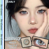 Popxstar 1 Pair Korean Lenses Colored Contact Lenses with Degree Myopia Lenses Brown Lenses Natural Eye Lenses High Quality