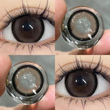 Popxstar 2Pcs Korean Nature Brown Colored Contact Lenses with Prescription Myopia Degree0.00-8.00 For 2024 New Lens Hot Sale