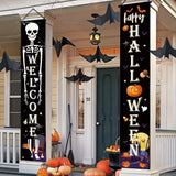 Popxstar Halloween Hanging Door Curtain Banner Pumpkin Ghost Happy Halloween Decorations For Home Trick Or Treat Horror Party Supplies