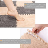 Popxstar EVA Crawling Mat Stitching Suede Floor Mat Baby Play Mat Home Fashion Living Room Bedroom Puzzle Foam Carpet 30*30*1x1.0cm