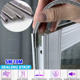 10M Door Window Sealing Strip Soundproof Brush Seal Weather Stripping Burlete Puerta Mousse Acoustique Windows Gap Foam Filler