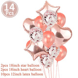 Popxstar Iridescent Number 16 Paper Star Dot Garland Hanging Bunting for Sweet Rose Gold 16th Happy 16st Birthday Anniversary Party Decor