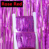 Popxstar 4/2/1Pack Gold Foil Curtain Fringe Pink For Backdrop Party Back Drop Photo Booth Wedding Graduations Birthday Christmas Event