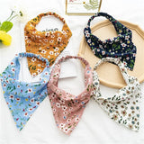 Popxstar Summer Vintage Print Flower Beach Bandana Hair Scarf Fashion Elastic Rubber Headbands for Women Girl Hair Accessories