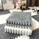 Popxstar EVA Crawling Mat Stitching Suede Floor Mat Baby Play Mat Home Fashion Living Room Bedroom Puzzle Foam Carpet 30*30*1x1.0cm