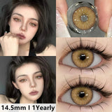 Popxstar 1pair Colored Contacts Lenses Natural Brown Eyes Contacts Lenses Yearly Fashion Green Lenses Gray Pupilentes Lense