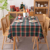 Popxstar tablescape ideas Christmas Tablecloth Green Plaid Photo Atmosphere Resort Home Textile New Year table cover for Family Gathering Restaurant