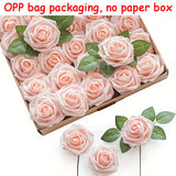 Popxstar tablescape ideas 25pcs Artificial Flowers, Fake Flowers Roses W/stem For DIY Wedding Bouquets Centerpieces Arrangements Party Home Decorations