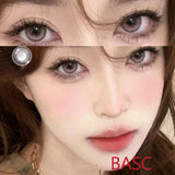 Popxstar Coslens Color Anime Accessories Glasses Women Men 14.20mm Soft Contact Lens for Eyes Cosmetic  линзы для глаз цветные Basc Rose