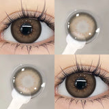 Popxstar 1 Pair Korean Lenses Colored Contact Lenses with Degree Myopia Lenses Brown Lenses Natural Eye Lenses High Quality