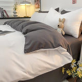 Popxstar 1 Pc Housse De Couette 220x240 White White Gray Color Duvet Cover Double Size Funda Nordica Cama 150 Queen/King Size Bed Cover