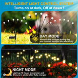 Popxstar 6/8/10 LED Solar Garden Lights Powered Firefly Lights Outdoor Garden Decoration Landscape Lights Firework Firefly Lawn Lamps