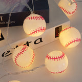 Popxstar Sports Ball Theme Party Supplies Football Rugby Baseball Basketball String Light Kids Birthday Party Supplies Home Bedroom Decor