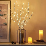 Popxstar 1 PC White Birch Branch Light LED Festive Lights Battery Operated For Christmas Party Wedding Decoration Twig Outdoor Lights